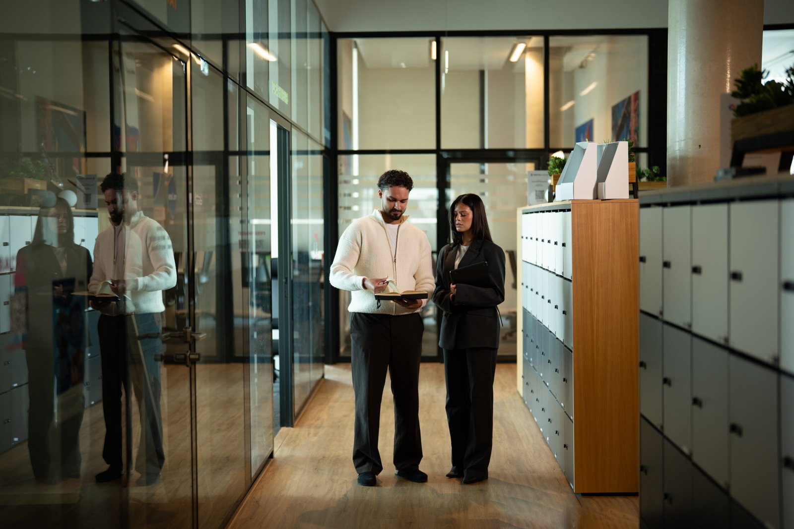 Aufnahme-Situation in einem Geschäftsgebäude